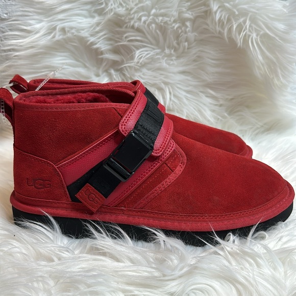 ?NWOT Men’s UGG Neumel Snapback Red Suede Leather, 11 main image 9